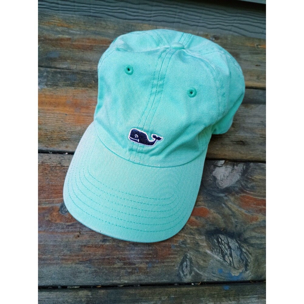 Vineyard Vines Hat One Size Mint White Whale Strapback Golfer Preppy Outdoor